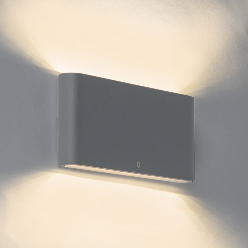 Buiten wandlamp donkergrijs 17,5 cm incl. LED IP65 - Batt