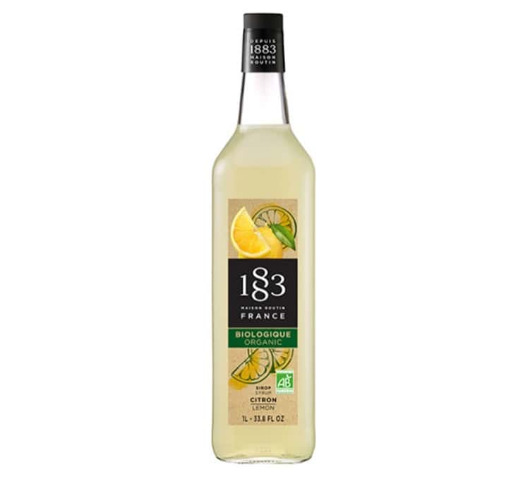 Sirop Bio Citron - Bouteille verre 1L - 1883 Routin