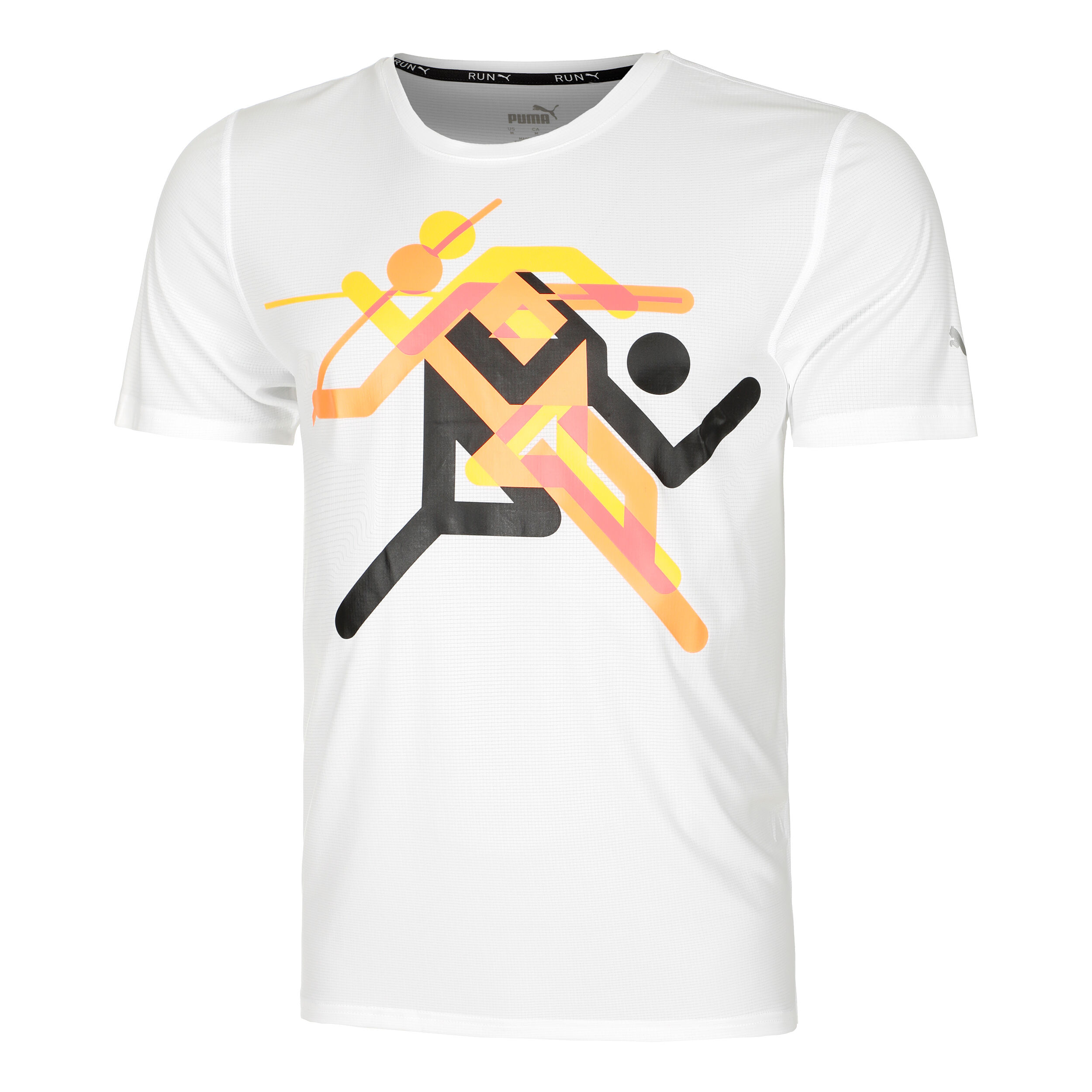 Puma Run Faster Icons Graphic Maillot De Course Hommes - Blanc , Multicouleur