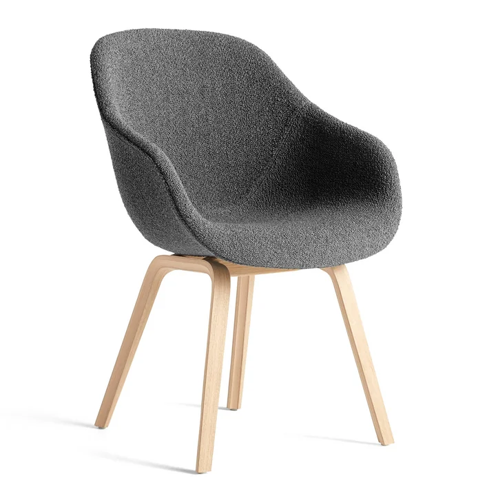 HAY - About A Chair AAC 123, Eiche matt lackiert / Flamiber charcoal C8