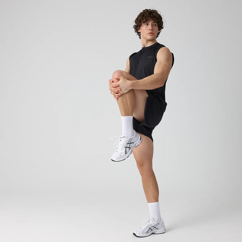Tank Top Mesh Herren aus recyceltem Polyamid Schwarz