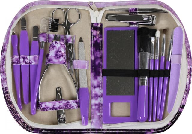 Wellys 18 Pieces Manicure Set, Purple