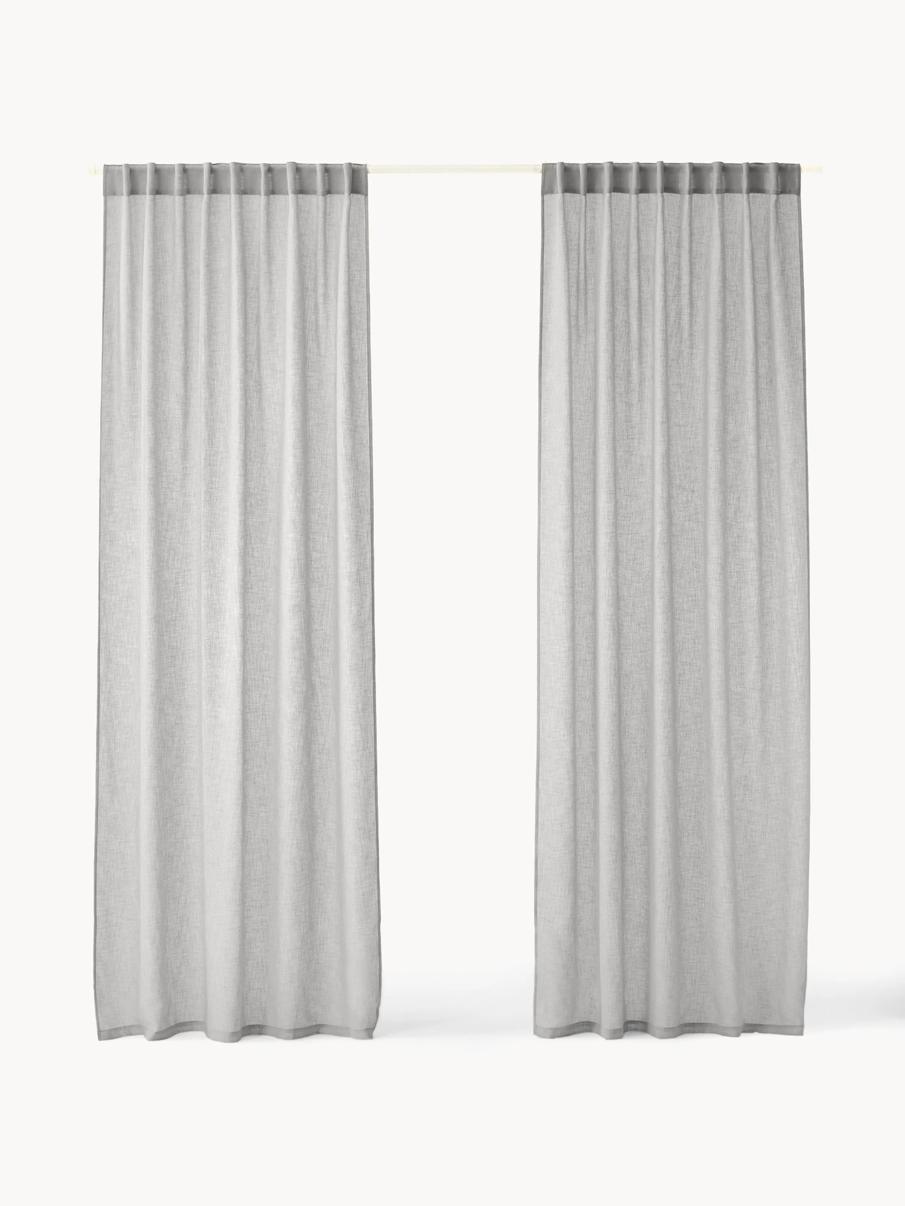 Lichtdoorlatende gordijnen Ibiza, 2-delig, B 135 cm