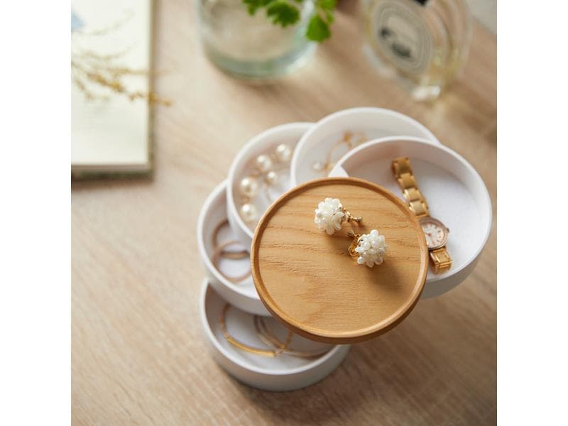 Yamazaki Schmuckhalter Tosca 5-teilig, Weiss Schmuck- Organizer