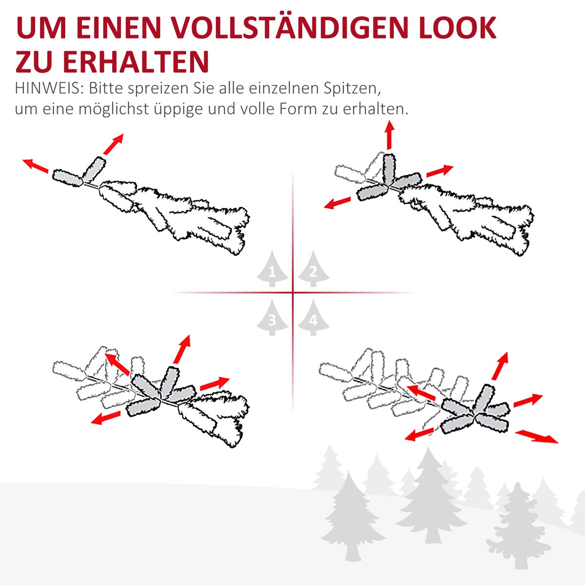 HOMCOM Kerstboom, Ø46 x 150 cm, PVC, Groen
