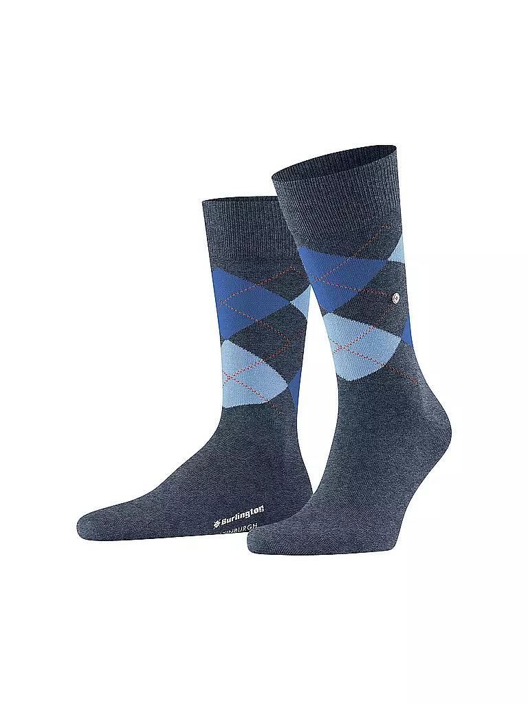 BURLINGTON Herren Socken EDINBURGH 40-46 dark blue mel blau