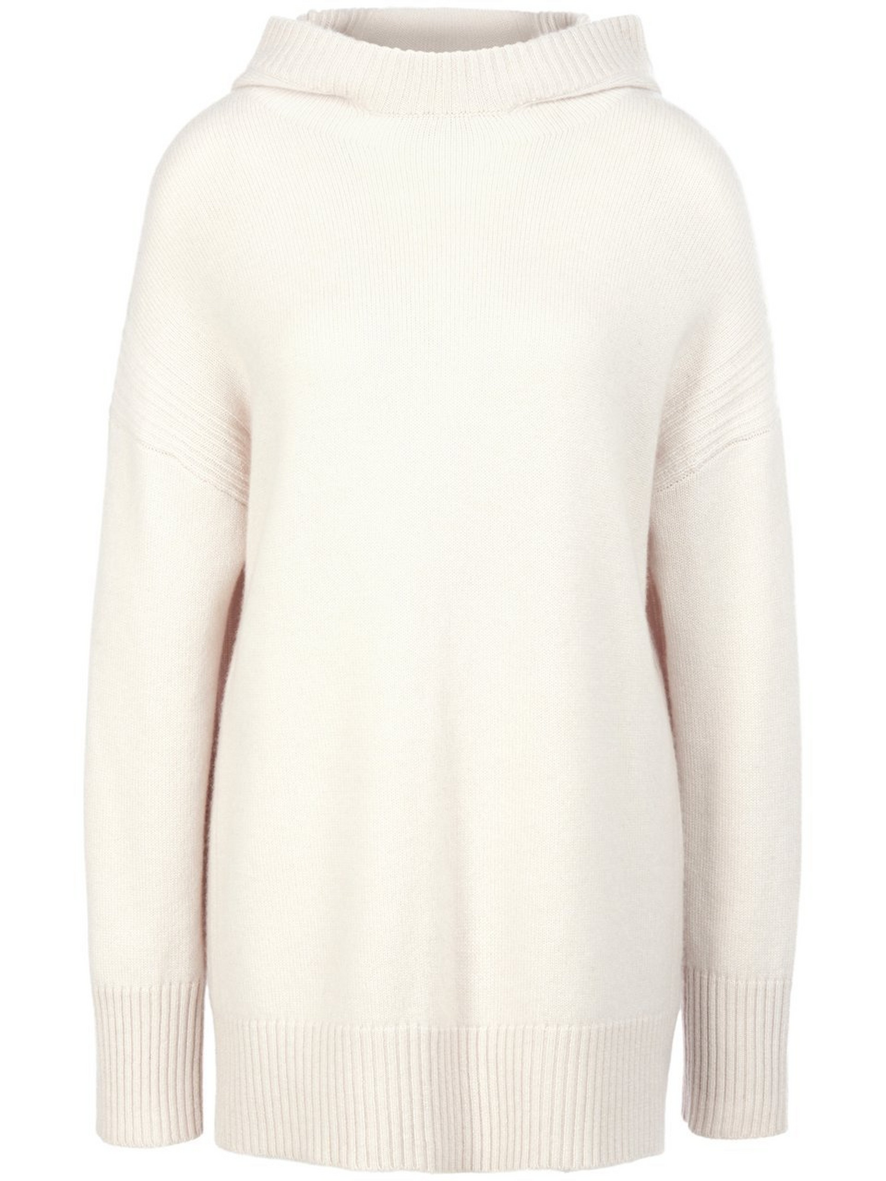 Hoodie-Pullover aus Schurwolle und Kaschmir