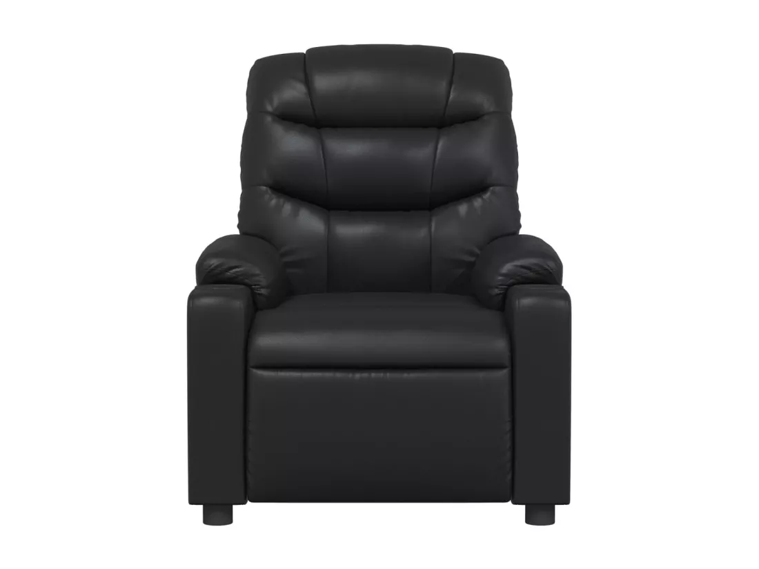 Fauteuil de massage inclinable Noir Similicuir