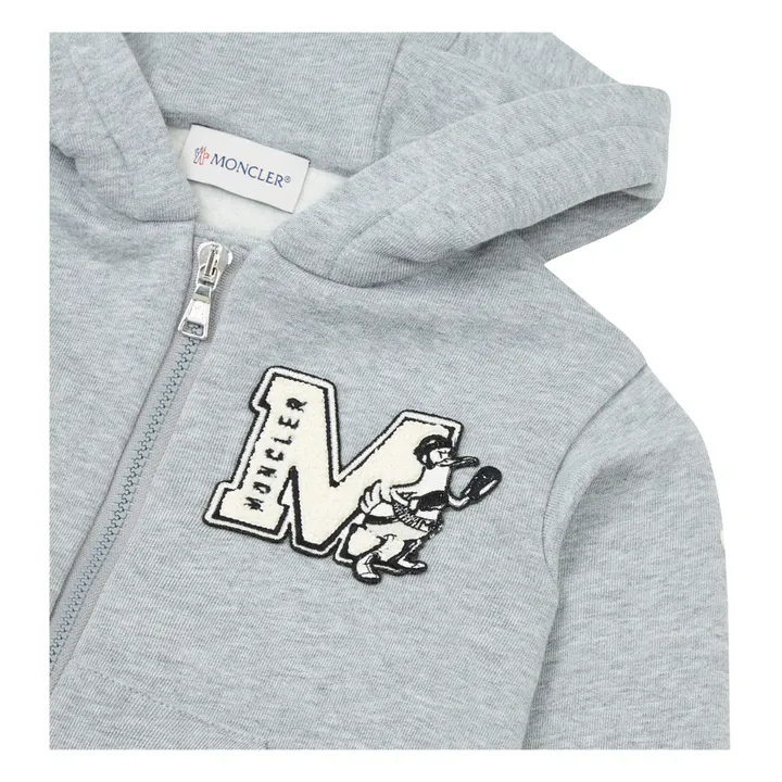 Moncler Ensemble Hoodie Zippé et Jogger | Gris chiné