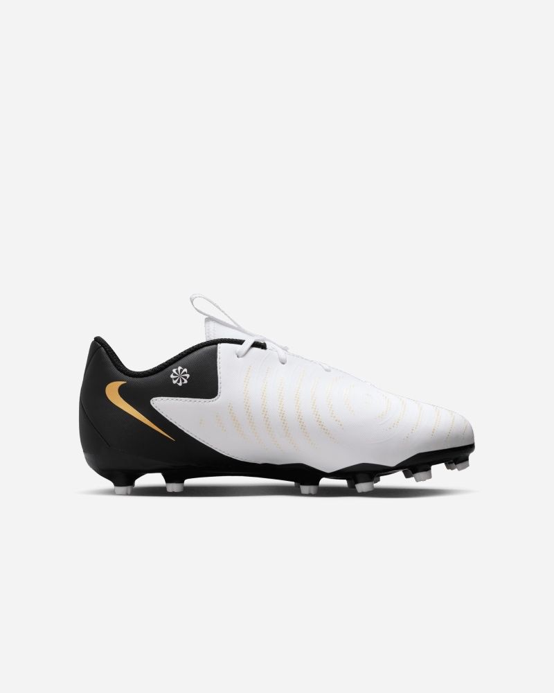 Chaussures de football Nike Phantom GX Academy FG/MG Blanc & Noir pour enfant