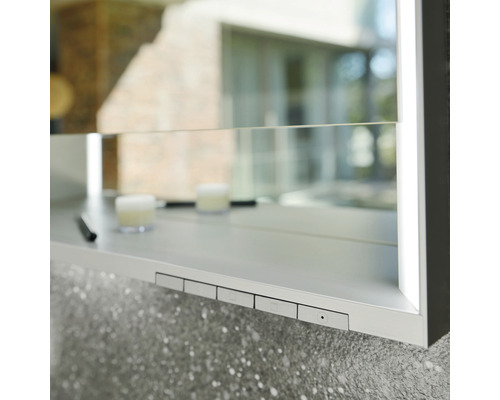 KEUCO Royal Lumos spiegelkast, 100 x 16,5 x 73,5 cm, zilver, 2-deurs, LED, IP24, inbouw, 713