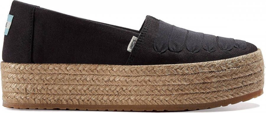 TOMS Espadrilles Dames Instappers Damesschoenen Canvas Valencia Zwart