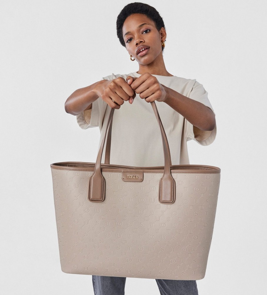 Bolsa para carrinho de bebê Tous XL. Cor: Script Day Taupe - 29x50x15cm -