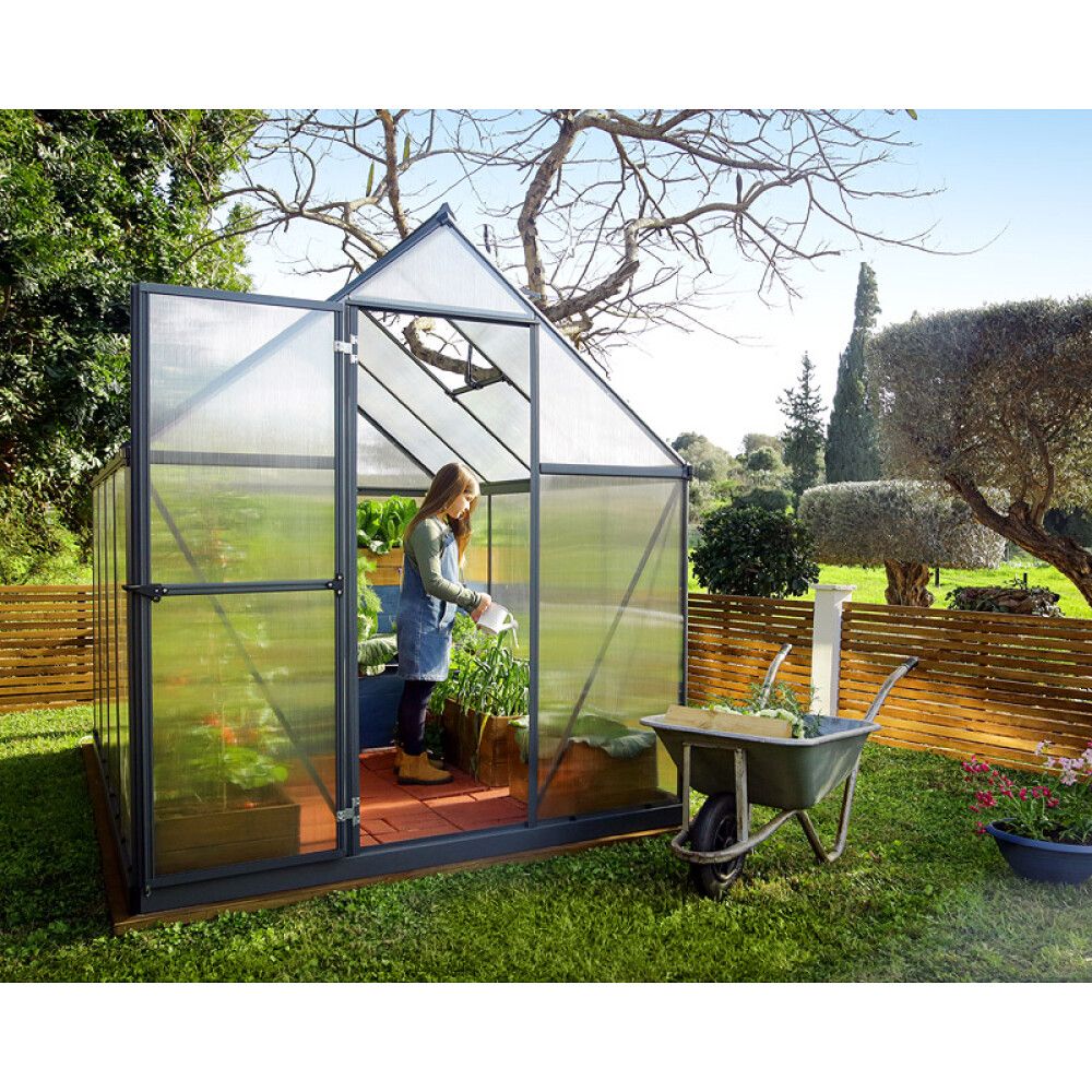 DRIVHUS CANOPIA MYTHOS ALU/POLY 4,6M² MØRKEGRÅ