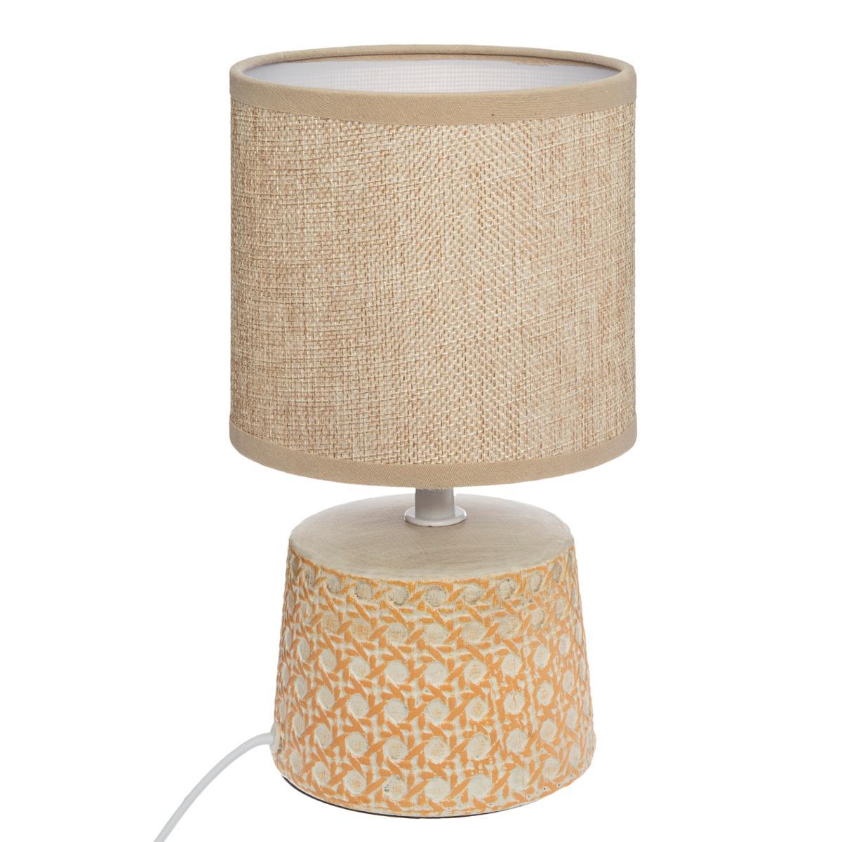 LAMPE CERAMIQUE CANNAGE H.23CM