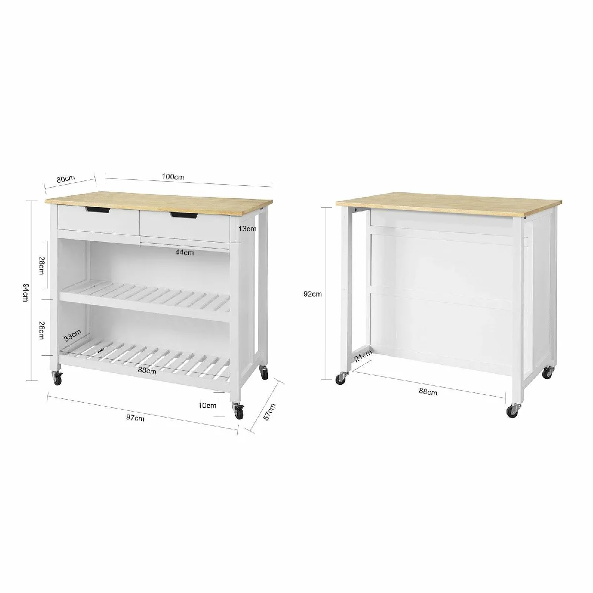 SoBuy FKW74-WN Meuble de Cuisine