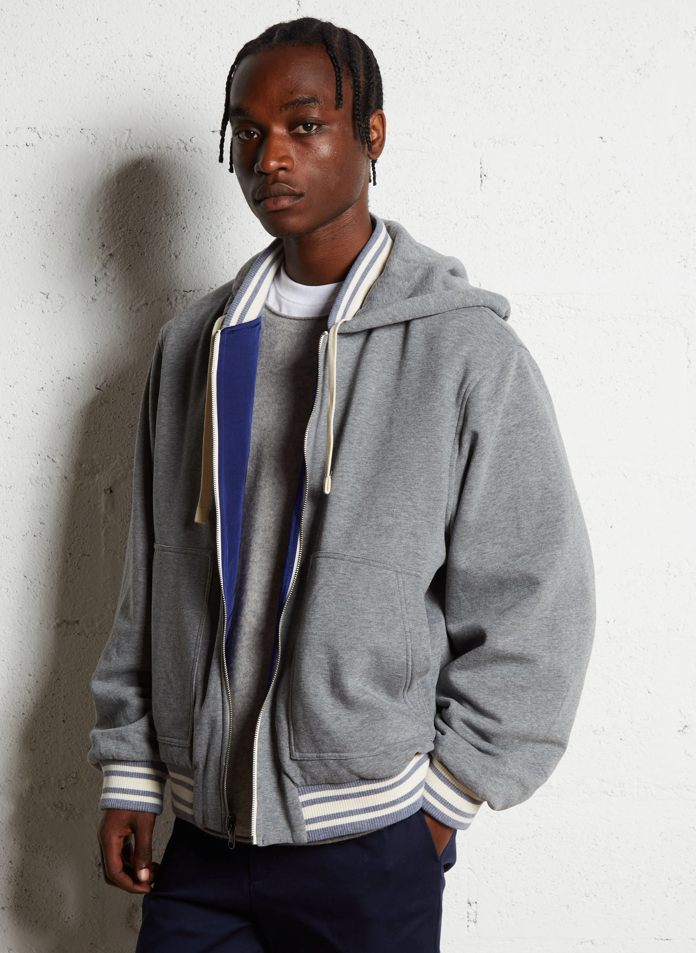 Veste à capuche réversible| Bleu