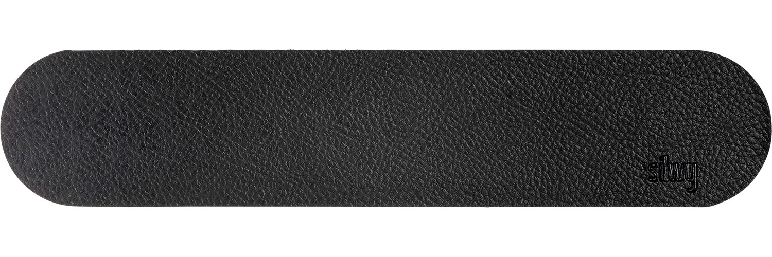 silwy® Metall-Leiste 25 cm mit Ledercoating black