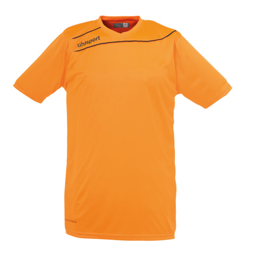 Camiseta Stream 3.0 Mc Laranja Fluorescente/Preta Uhlsport