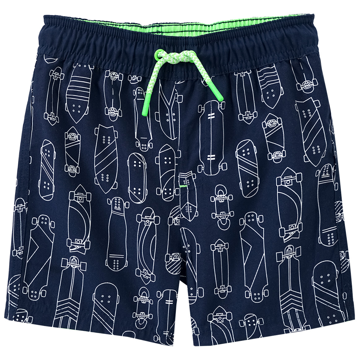 Topolino Jungen Badeshorts mit Skateboard-Motiven dunkelblau
