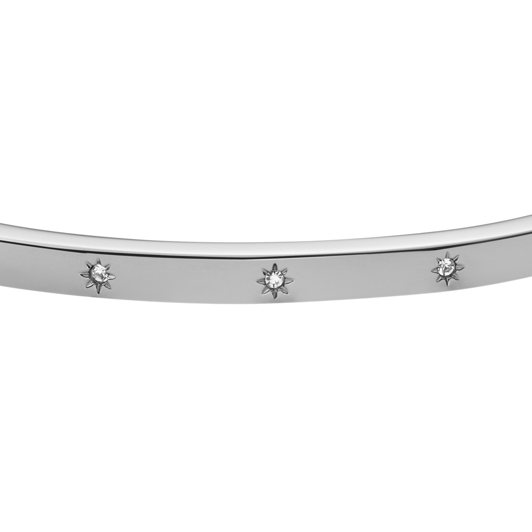 Fossil Armreif Sadie Shine Bright Silbrig