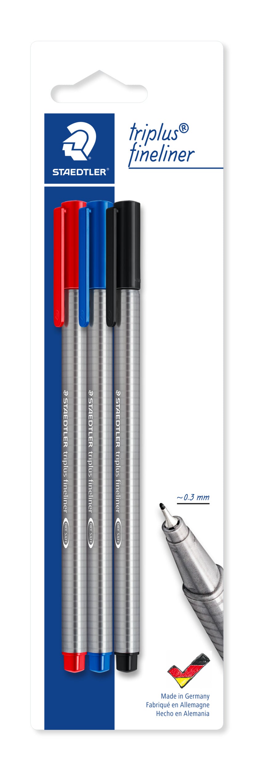 Marcador Triplus Fineliner 3 unidades Staedtler