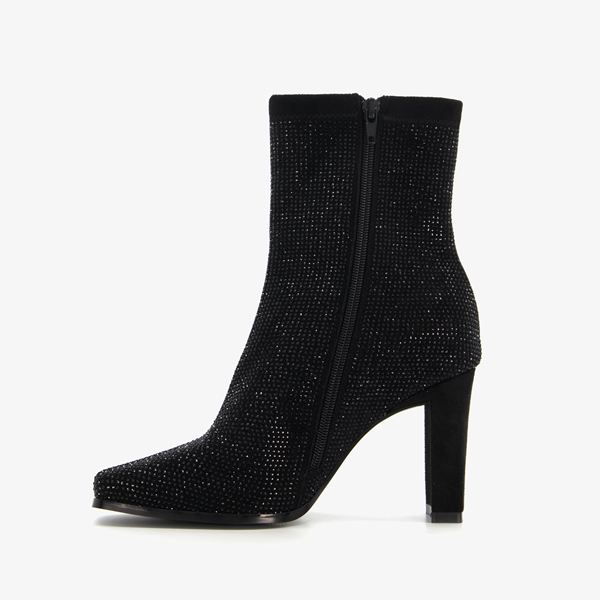 Nova dames enkellaarsjes met strass steentjes