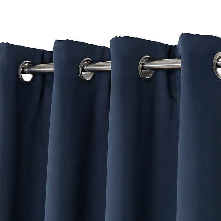 Rideau occultant thermique Vestris GoodHome bleu navy l.140 x H.260 cm