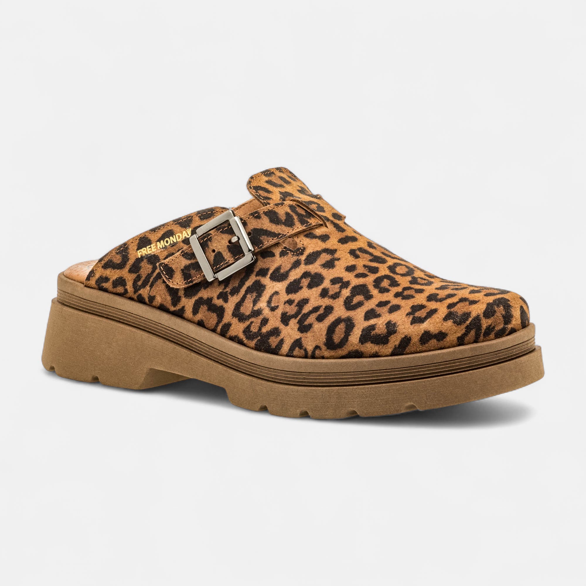 Mules Femme en cuir camel