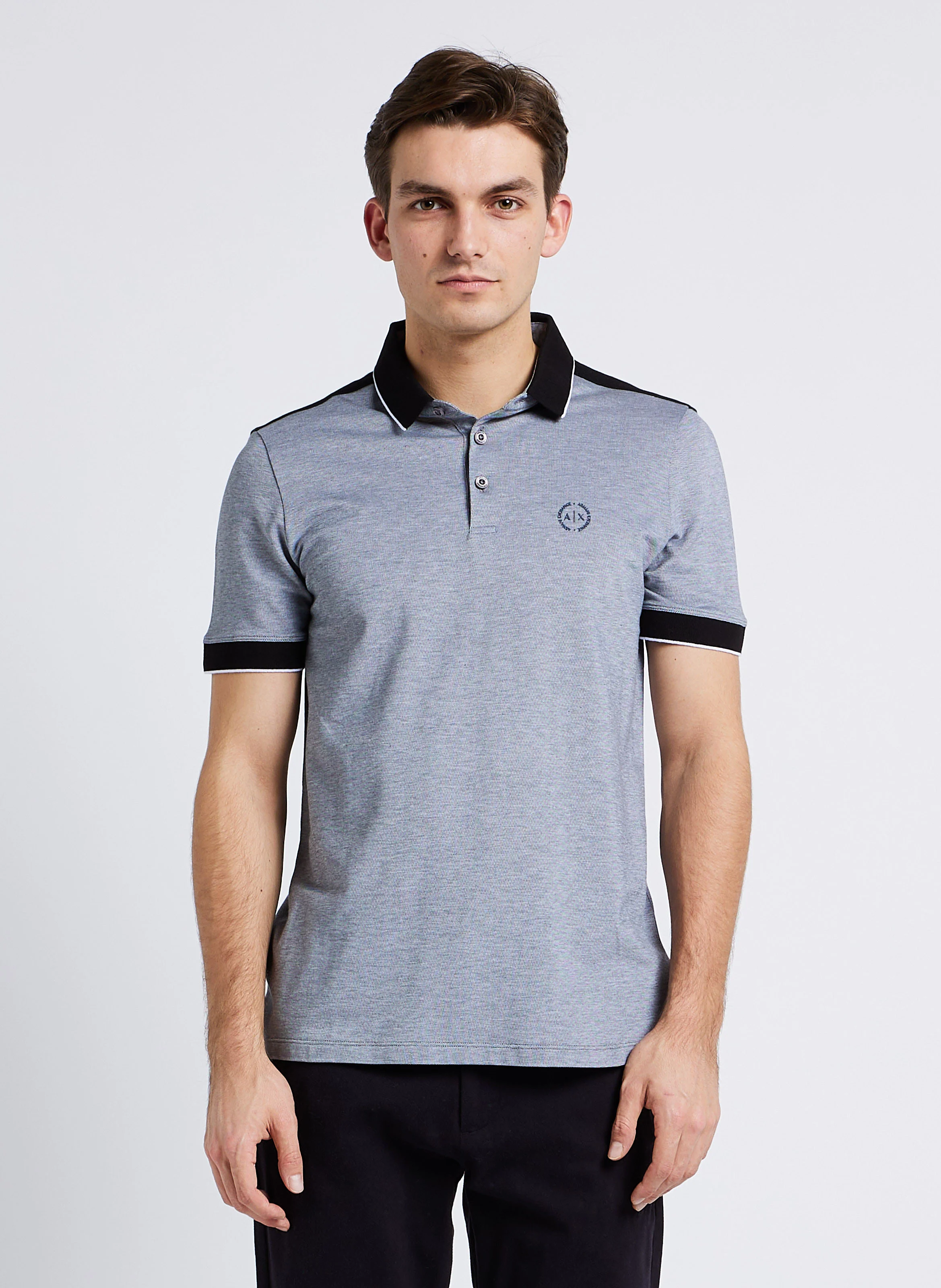 Polo regular fit en coton| Noir