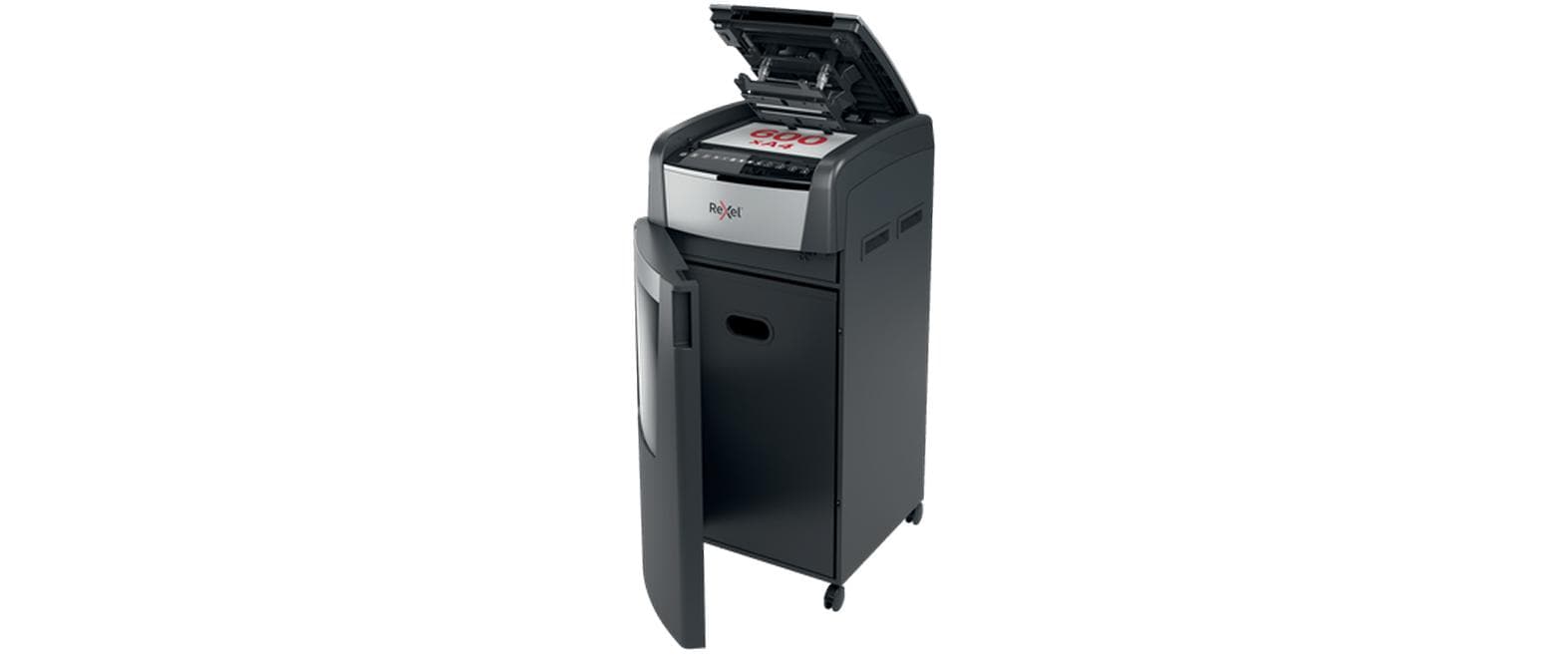 Aktenvernichter Rexel Optimum AutoFeed+ 600X, P4<br>Automatischer Schredder (auto) für sichere Vernichtung vertraulicher Unterlagen (bis zu 600 Blatt)