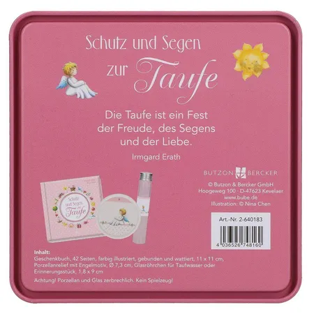 Butzon & Bercker Geschenkset für Mädchen - Schutz und Segen zur Taufe