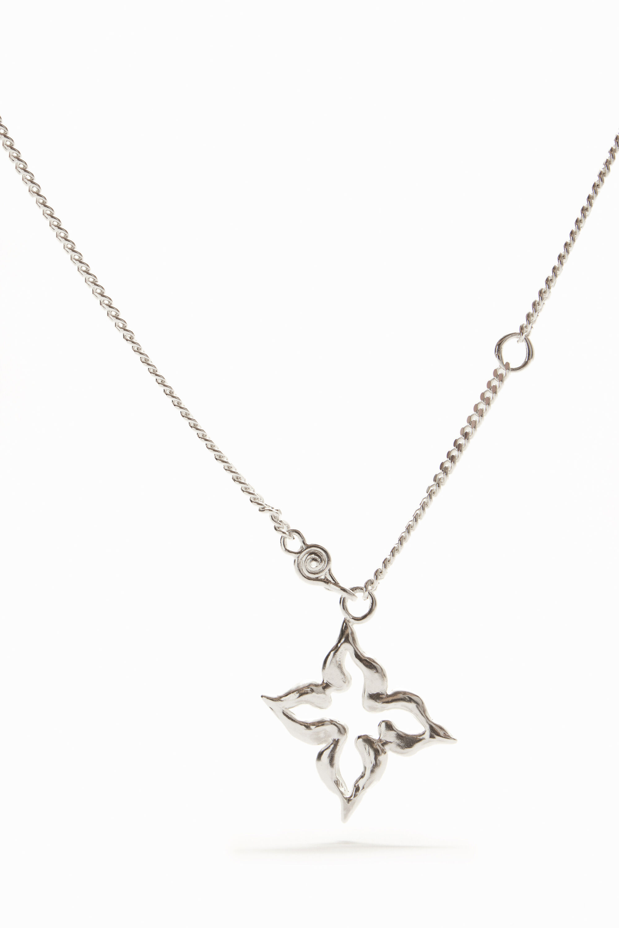 Collier papillon plaqué argent Zalio