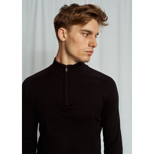 Bruun & Stengade Pelle Striktrøje, Black, L
