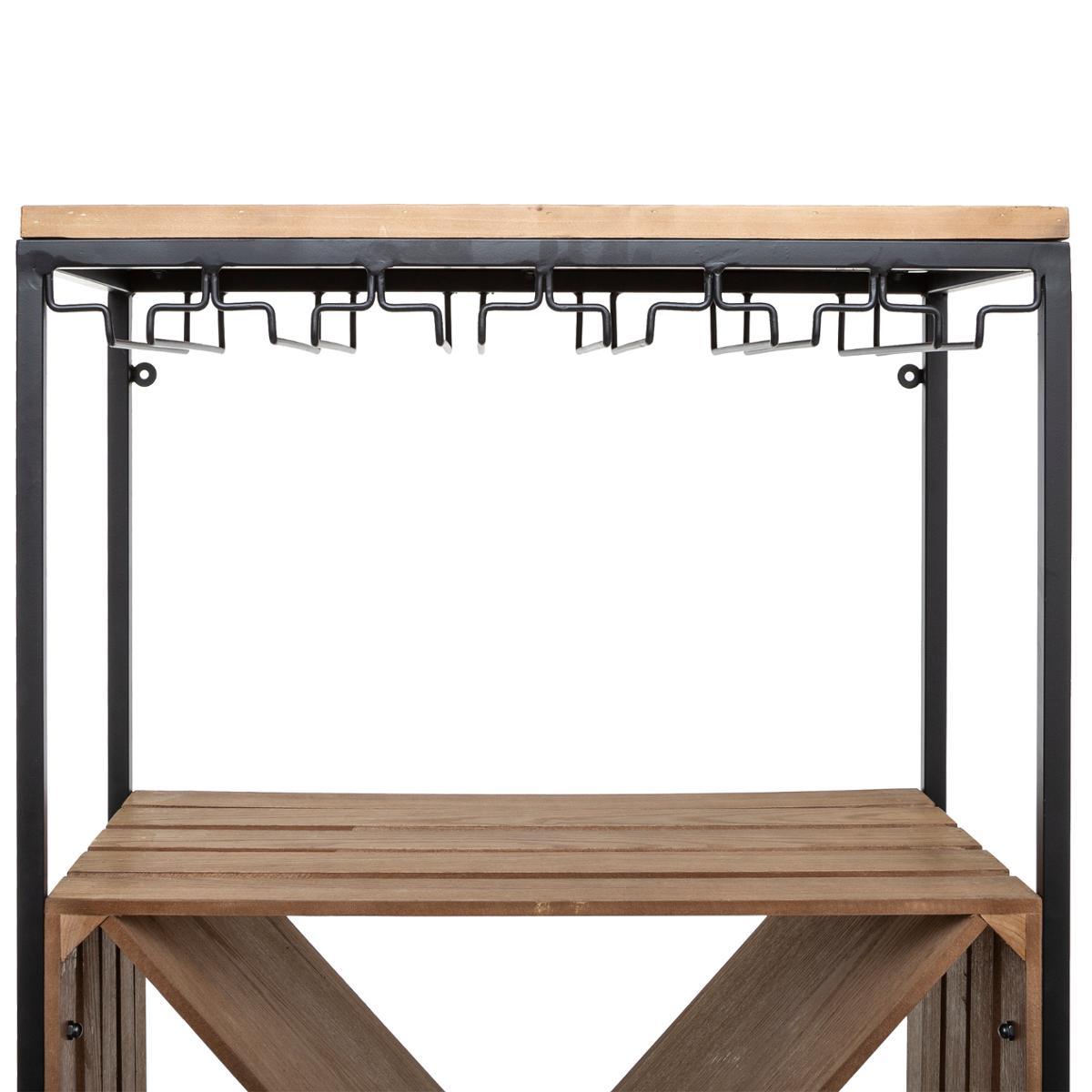 MEUBLE BAR BOUTEILLE BAKOS D.60X30X160CM