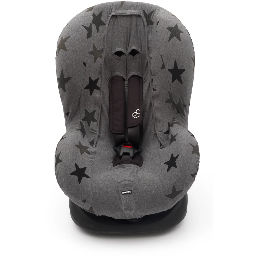 DOOKY Sitzbezug für Kindersitze Gruppe 1 Grey Stars