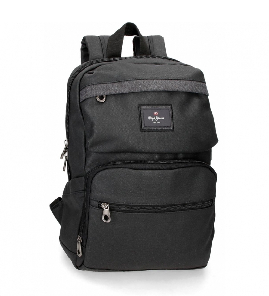 Mochila para computador Pepe Jeans Court preta --25x36x10cm-