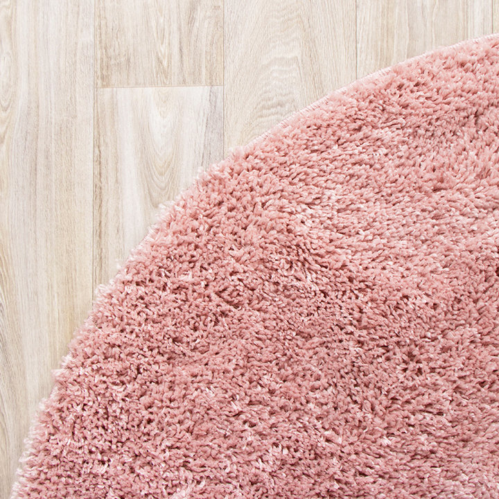 Rond hoogpolig vloerkleed - Lofty Roze| Haal kleur in huis!