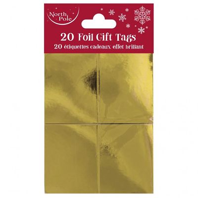 Clairefontaine Eurowrap - 20 Étiquettes cadeau brillantes - or
