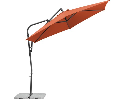 Cantilever parasol Schneider Genoa Ø 300 cm H 255 cm terracotta
