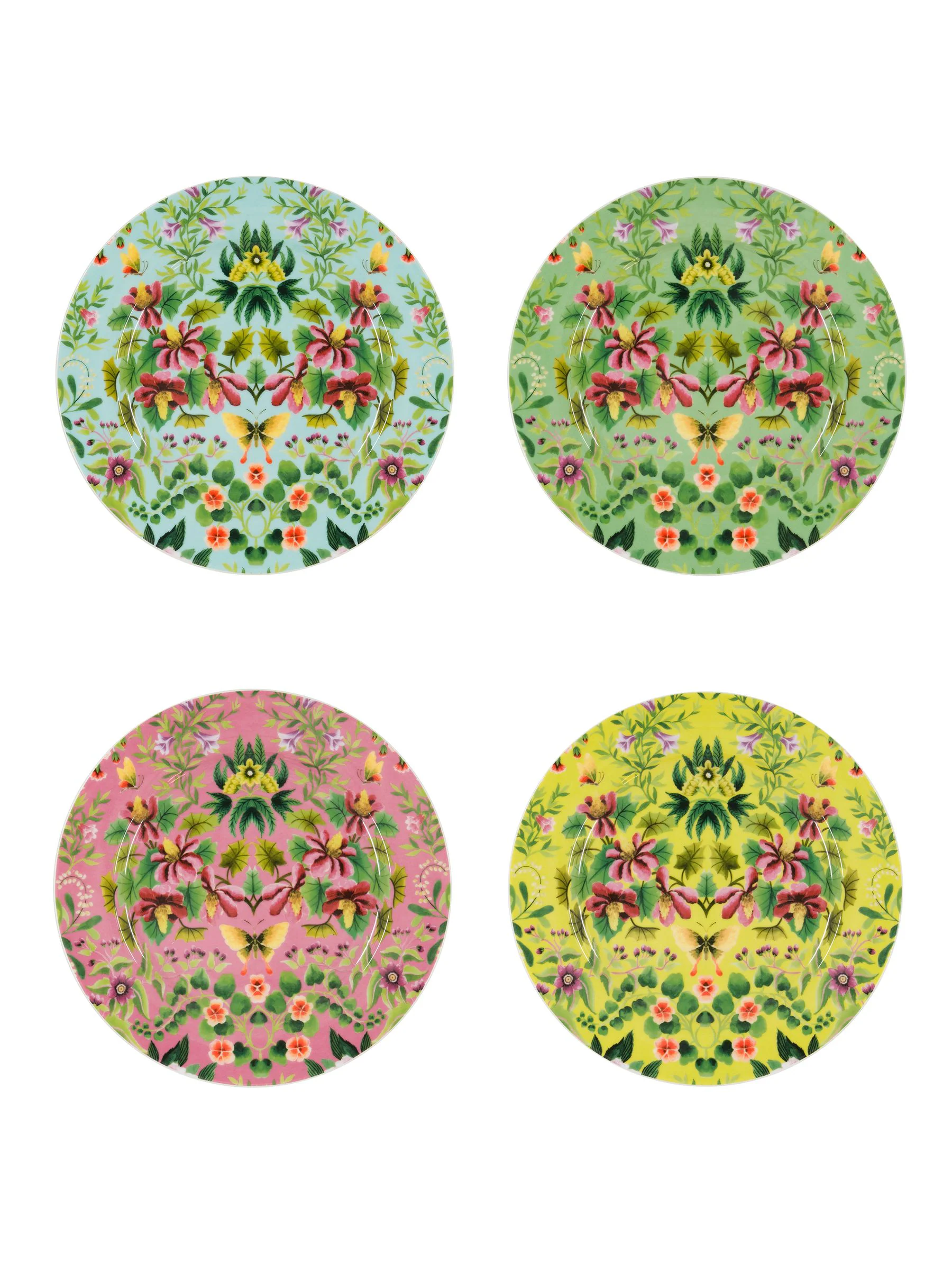 Designers Guild 4 Ikebana Damask bijgerechtbordjes