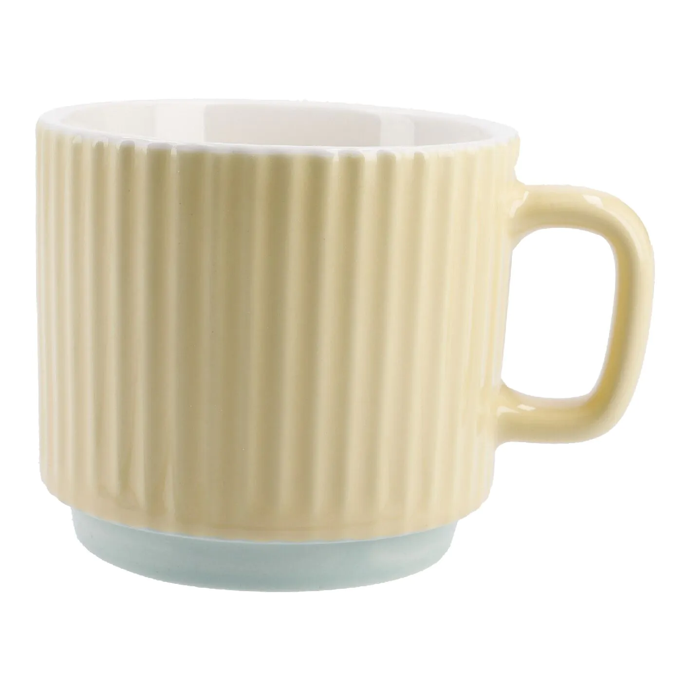 Becher Riffel, gelb, 230 ml