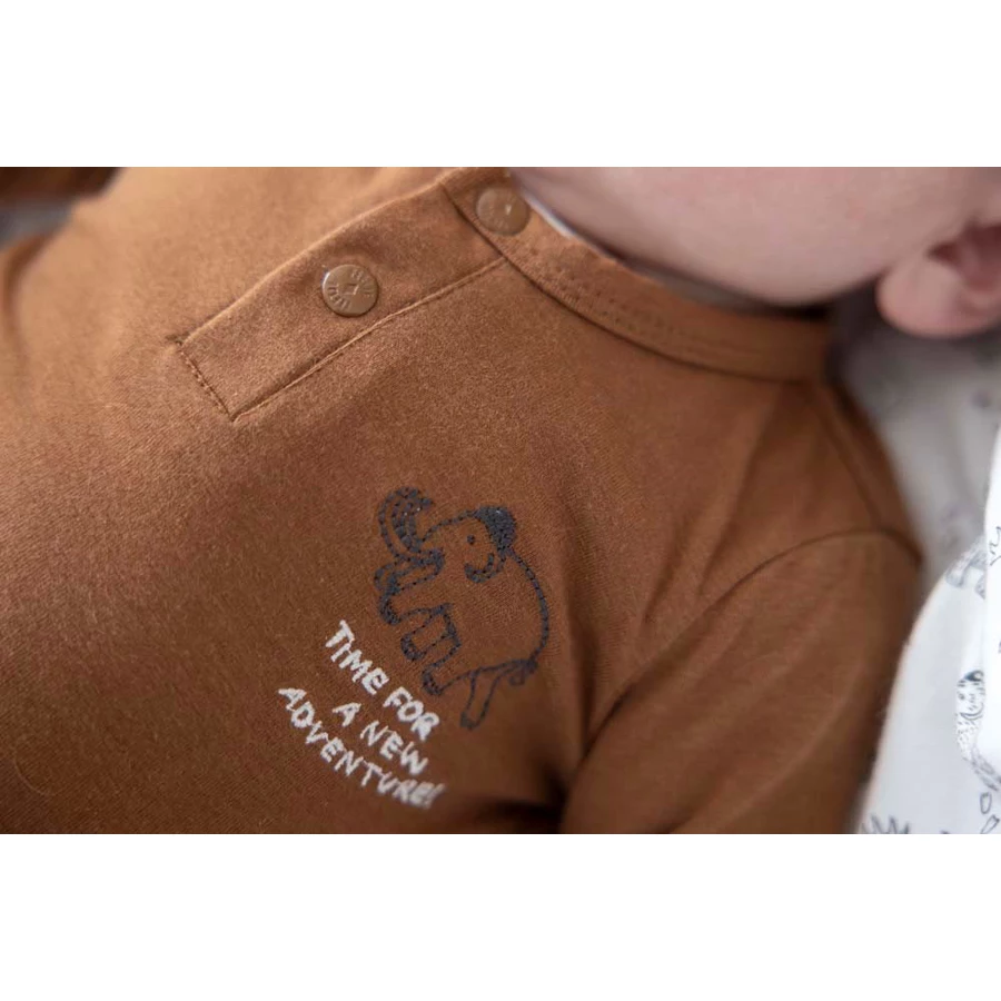 Feetje Langarmshirt Cool Adventure Bruinmelee