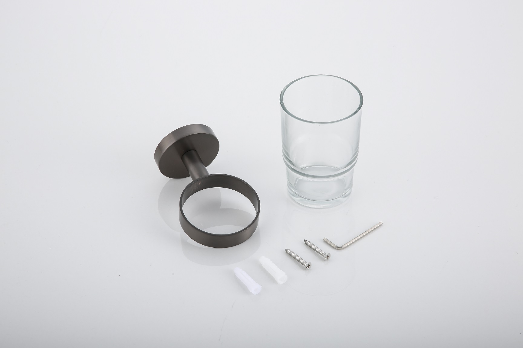 Saniclear Iron glashouder verouderd ijzer - gunmetal