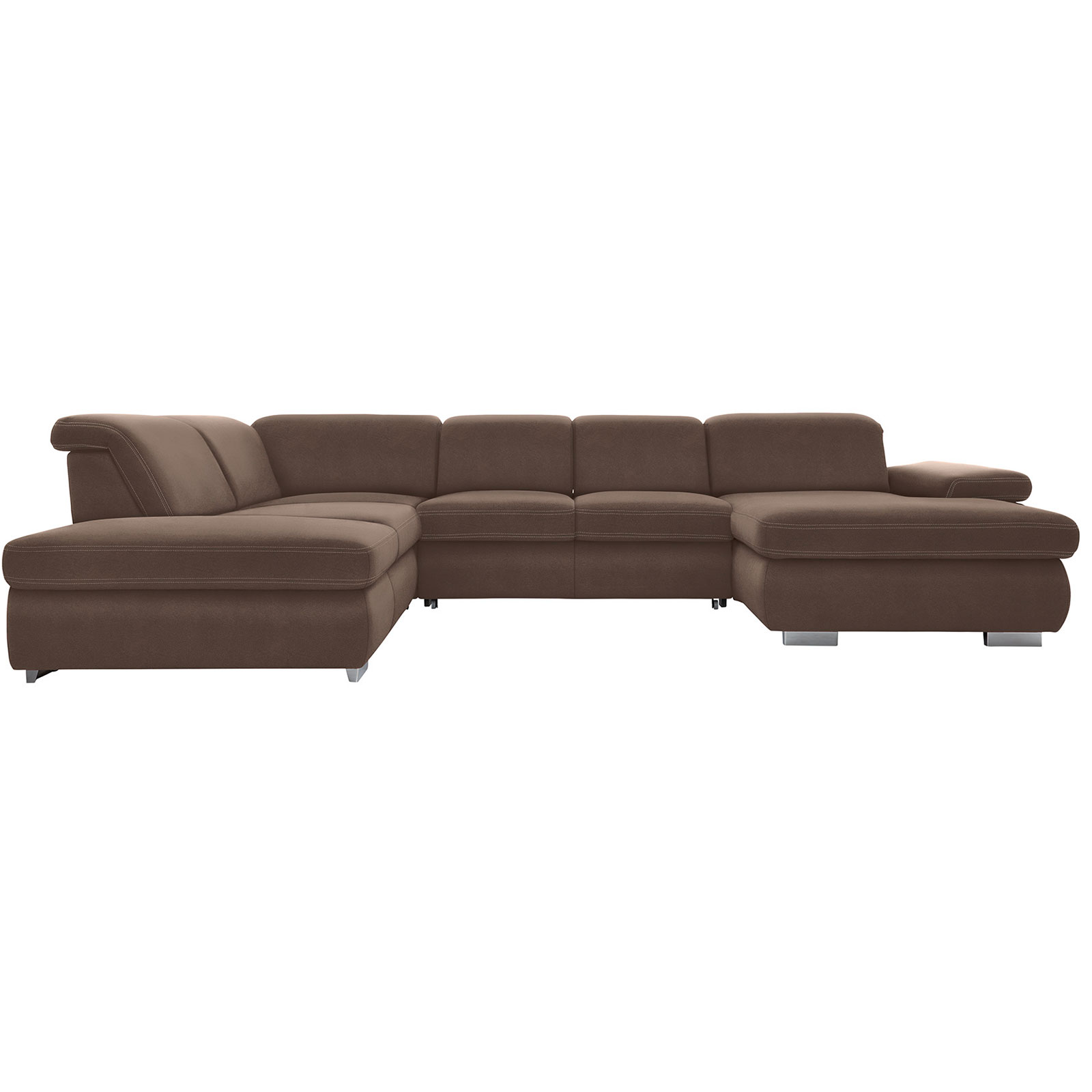 polsterpower Boxspring-Wohnlandschaft - Saddle nougat - Basismodell - Recamiere rechts