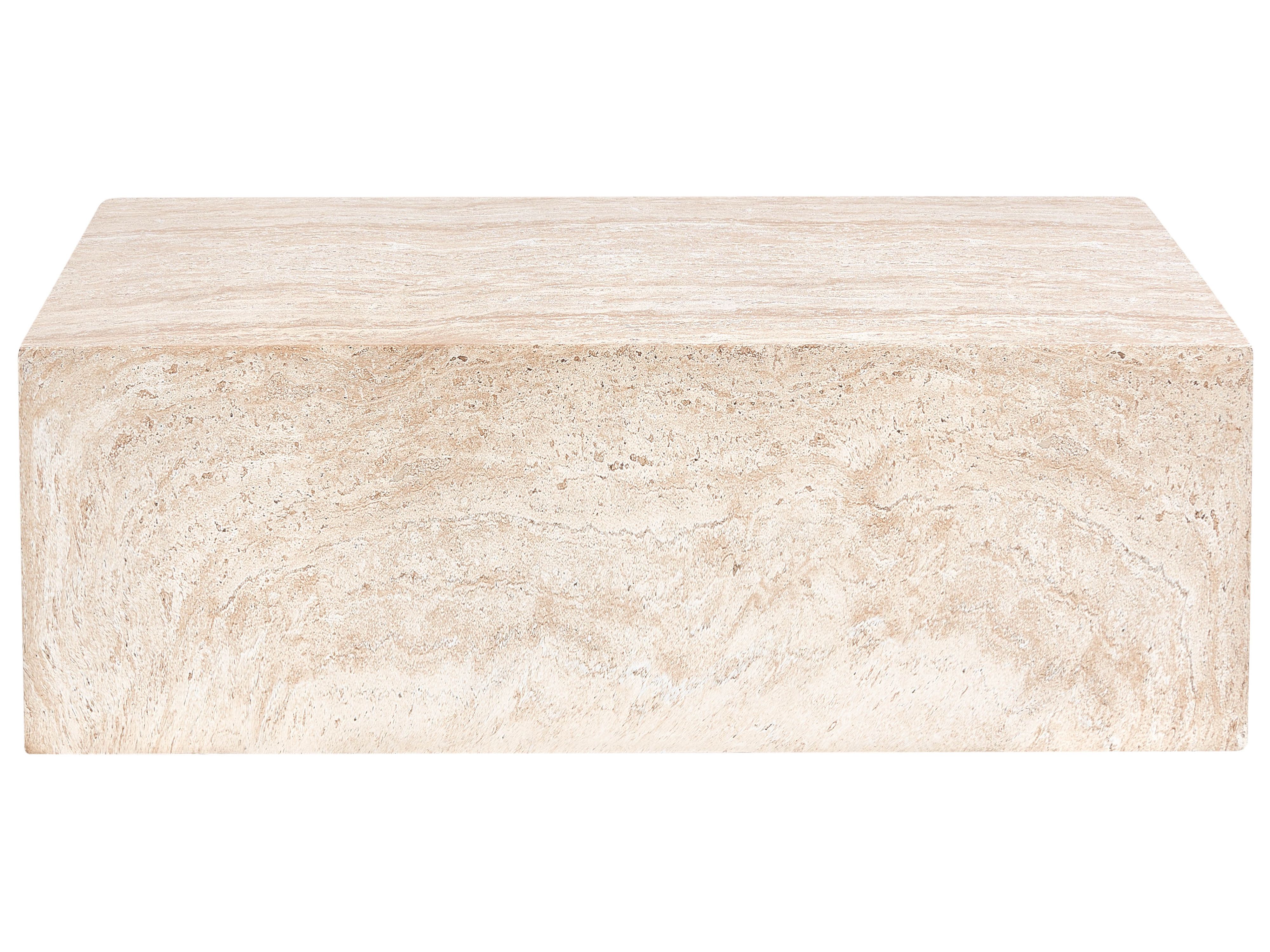 Salontafel NOBRES 90 cm 66 cm Travertijn-effect