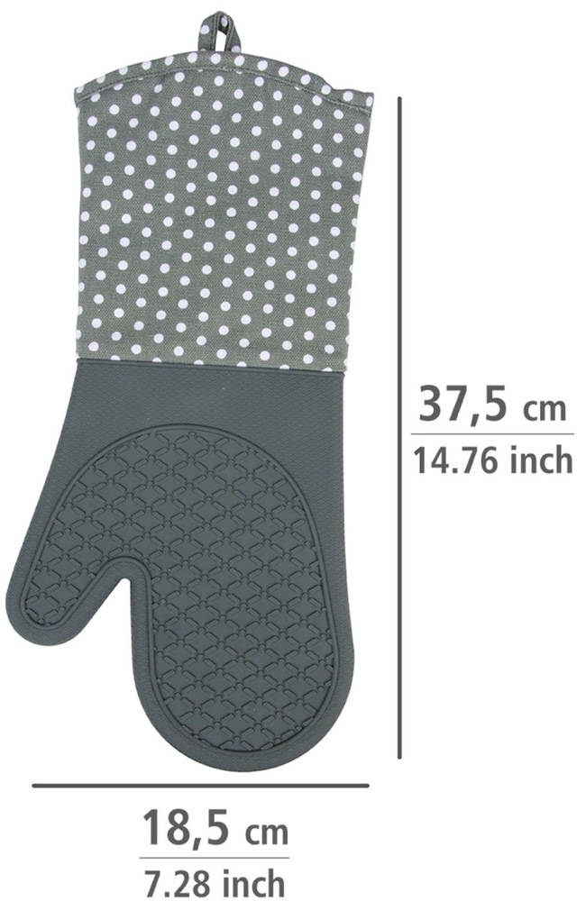WENKO Topfhandschuhe »Modell Silikon« Ofen- und Grillhandschuhe, Hitzeschutz, Baumwollinnenseite, 1 Paar