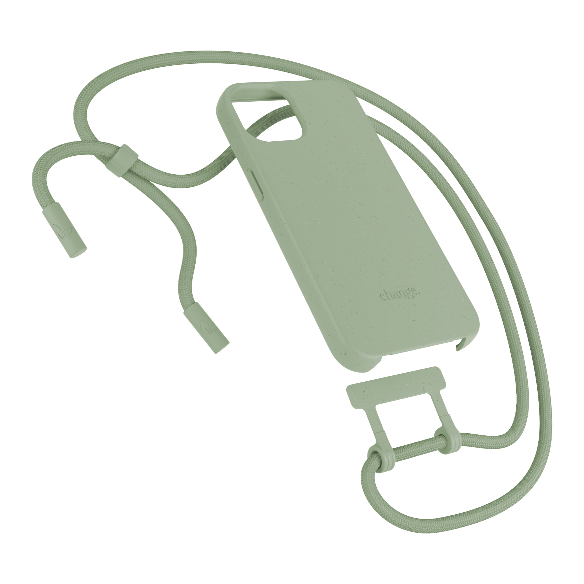 iPhone 14 / iPhone 13 Necklace ChangeCase Antimikrobielle Hülle Vegan Biologisch Abbaubar   Abnehmbare Handykette (CHA151) - Grün