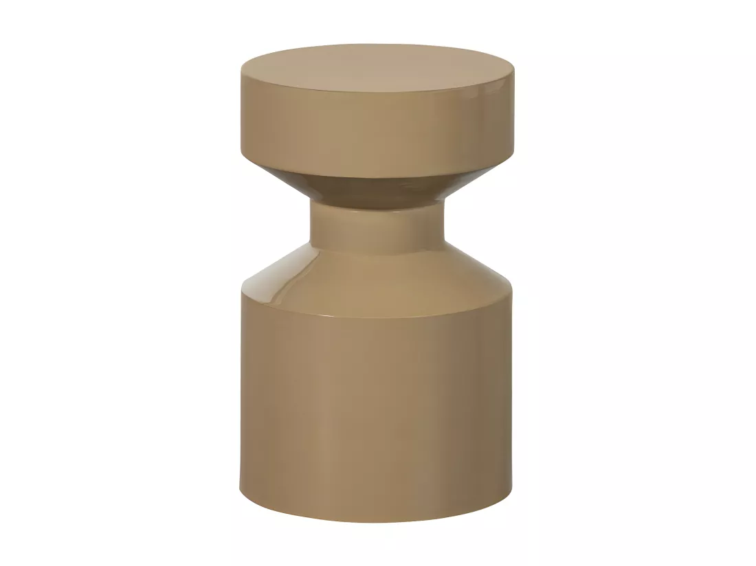 Ferry - Table d'appoint ronde en métal ø30 cm - Beige