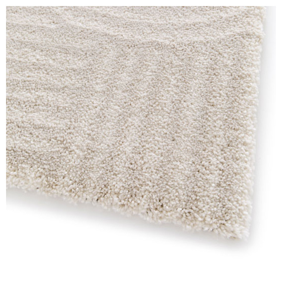 Tapis de salon - small circle line - beige et écru - 80 x 150 cm